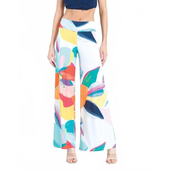 CLARA SUNWOO Pants - NEW CLARA SUNWOO sunburst petal palazzo pant in multi
